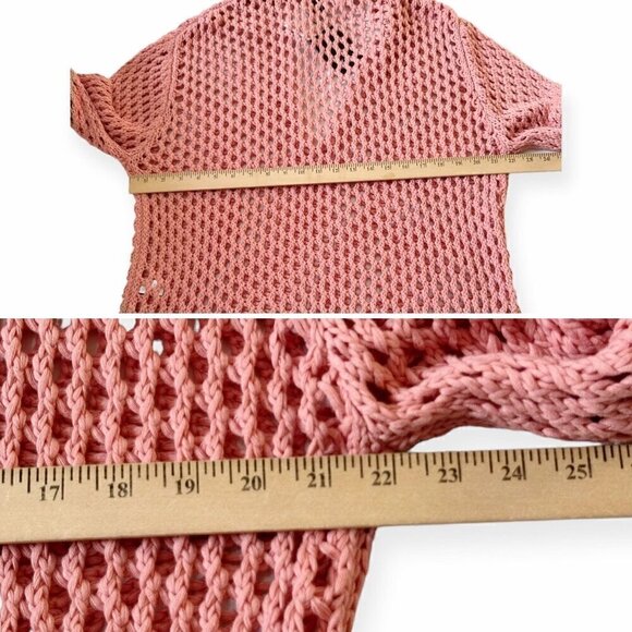 Misa Pink‎ Crochet Hoodie Sweater, Shamani Hoodie, Size  L, New with tag - Picture 11 of 12